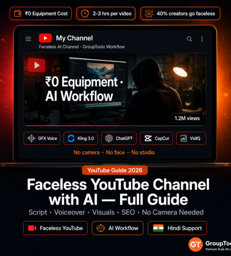How to Start a Faceless YouTube Channel Using Only GroupToolz AI Tools (2026)